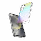 Avana - Coque Cosmic Compatible MagSafe Galaxy S25+ -  Violet-Aimants extra puissants entre deux plaques pour une surface plane et une protection optimale de l'écran et de l'appareil photo.