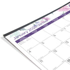 Blueline - 2026 Calendrier sous-main mensuel Passion - 22 po x 17 po - Bilingue-Motifs floraux à chaque mois