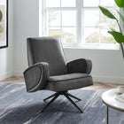 Modway - Superior Performance Velvet Chaise pivotante - Gris-Revêtement en velours de performance