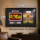 Frameworth - Coupe du Monde FIFA 2026 Officielle Espagne Cadre Drapeau et Trophée - 15 po x 24 po-7