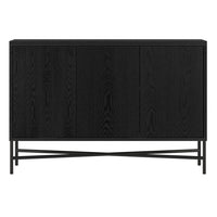 Hudson&Canal - Buffet Brighton 48" de largeur - Grain noir-Un design contemporain moderne pour votre salle à manger, votre cuisine ou votre bureau