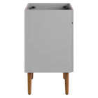Modway - Harvest 24" Armoire de toilette de salle de bain (lavabo non inclus) - Noyer gris-Pieds effilés en bois d’acajou