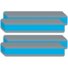 Ashley Productions - ASH10877-2 Guide de lecture à double bande pour phrases larges - 1-1/4" x 7-1/4" - bleu - 12 par paquet - 2 paquets-Les filtres de guide de lecture sont idéaux pour surmonter les difficultés de lecture.