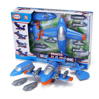 Popular Playthings - PPY60501 Construction magnétique d'un avion-Les aimants puissants rendent la construction un jeu d'enfant.