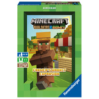Ravensburger - Jeux de Société Minecraft : Constructeurs et Biomes-Pour faire ceci, effectuez deux actions parmi cinq possibles à votre tour. Collectez des blocs comme du bois, de la pierre ou de l'obsidienne nécessaires à la construction de structures. Déplacez votre pion dans le monde des piles de cartes et recherchez les bâtiments qui correspondent à votre stratégie. Souhaitez-vous un palais dans le désert, une étable à lamas dans les montagnes ou un pont dans la neige ?