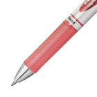Pentel − Stylo gel EnerGel remplissable avec prise − rétractable − 0,7 mm − rose corail-Pointe 0,7mm