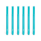 Poppin – Stylos à bille Signature – bleu – aqua – paquet de 6-Les stylos contiennent de l’encre bleue