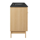 Modway - Render 48" Vanité de salle de bain à un seul lavabo - Noir de chêne-Tiroirs à extension complète
