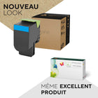 Ecotone - 78C1XC0 Lexmark Compatible Remanufacturés Toner Cartridge - Cyan-Couleur : Cyan