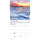 DateWorks - Calendrier Mural 16 Mois 2025 des Saisons - 12 po x 12 po - Bilingue-Scénique