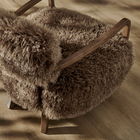 Modway - Zinnia Fausse fourrure Chaise d’accent - Brun-Siège surdimensionné