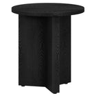 Hudson&Canal - Table d'appoint ronde Anders de 50 cm de largeur, , grain noir-Un design scandinave contemporain pour votre salon, votre bureau et plus encore