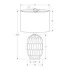 Monarch Specialties - Luminaire - 22 po H Lampe De Table - Céramique Gris - Abat-Jour Ivoire / Crème - Contemporain - Moderne-Fabriquée de manière durable avec une base en céramique de haute qualité en forme de vase gris et blanc, cette lampe décorative n'est pas seulement à la mode, elle est également assortie d'une garantie limitée de 2 ans contre tout défaut, ce qui lui confère une grande tranquillité d'esprit en même temps qu'une esthétique époustouflante