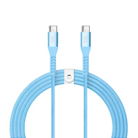 LOGiiX - Vibrance Braid 1,2M USB-C vers USB-C - Turquoise-Câble USB-C vers USB-C de 1,2 m (3,94 pieds) pour charger et synchroniser les appareils USB-C
