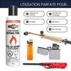Emzone - Carburant butane ultra premium - 165 g - Paquet de 12-Pour briquets, bougies, torches, etc.