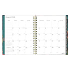 Blueline - Agenda Hebdomadaire/Mensuel 17 Mois D’Août À Décembre - 11 po H x 8 1/2 po l - Motif Floral - Anglais-Planificateur mensuel au début de chaque mois