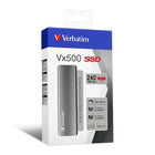 Verbatim – Disque SSD externe Vx500, USB 3.1 gén. 2, 240 Go, graphite (47442)-Vitesse de lecture jusqu'à 500 Mo/s; écriture jusqu'à 440 Mo/s