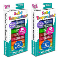 Kwik Stix - Peinture Tempera Solide - Tons Bijou - 2 Paquets de 10-COULEURS VIVES : Ces couleurs hautement pigmentées apporteront une gamme de belles couleurs à tout votre artisanat.