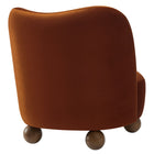Modway - Monroe Performance Velvet Chaise d’accent - Noyer rouillé-Épingles de pied non marquées