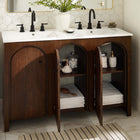 Modway - Appia 48" Armoire de toilette de salle de bain (lavabo non inclus) - Noyer-Bassin d’évier et installations non inclus