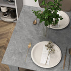HOMCOM - Table à manger carrée pour 2 personnes, pour cuisine et salon - gris ciment-Couleur : Gris ciment 