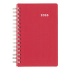 Brownline - 2026 Agenda quotidien DuraFlex avec couverture texturée extra robuste - 8 po x 5 po - Couleurs assorties - Anglais-Reliure spirale double avec couverture texturée extra robuste