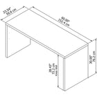 Bush Business Furniture - Bureau crédence 60 po Echo, gris sable (KI60206-03)-Votre choix de fini blanc pur ou gris sable et de larges lignes créent une présence marquée avec un charme contemporain