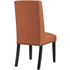 Modway - Baron Tissu Chaise à manger - Orange-Tissu fin en polyester