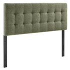 Modway - Lily Rembourré Tête de lit King Size, Feuille-Tissu d’ameublement