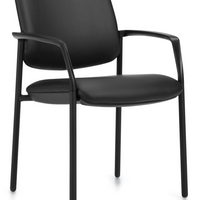 Offices to Go - Fauteuil d’invité rembourré Eor - Noir-Des sièges d’invité polyvalents