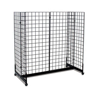 Wamaco - Kit de base pour gondole avec Quatre panneaux grillagés 2 x 5 pieds - Noir-Kit tout-en-un - Inutile de chercher quelles pièces de grille s'assemblent entre elles, car une fois monté, ce kit constitue un présentoir gondole fonctionnel.