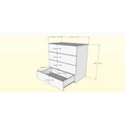 Nexera - Commode James 4 tiroirs, Érable naturel-Cette commode 4 tiroirs a été certifiée ASTM F2057-19, sur les spécifications de sécurité standard pour les unités de stockage de vêtements