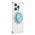 PopSockets - PopGrip pour MagSafe rond avec anneau adaptateur Blue Sigh-Fonctionne comme un support pratique pour regarder des vidéos à tout moment.