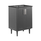 Modway - Augusta 24" Vanette de salle de bain - Gris Noir-Vanité de salle de bain moderne