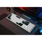 Keychron - Q6 HE Interrupteur interchangeable RGB rétroéclairé version bouton - Interrupteur Nebula - Blanc-Connectivité trois modes (2,4 GHz, Bluetooth et filaire) pour des configurations polyvalentes