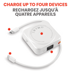 Helix - Batterie externe magnétique sans fil de 10 000 mAh pour téléphone, montre et écouteurs - Blanc-Indicateur de charge a LCD