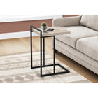 Monarch Specialties - 3632 Table D'Appoint - 25 po H/Faux Bois Taupe/Metal Noir-2