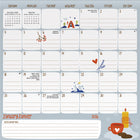 DateWorks - 2026 Calendrier Mural Magnétique Familial 16 Mois - 12 po x 12 po - Bilingue -Janvier 2026 - Décembre 2026