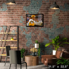 Mario Lemieux Pittsburgh Penguins On Bench sur toile - Toile encadree - 31" x 22"-Sous licence officielle de la LNH et de l'AJLNH