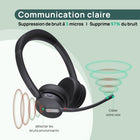 Yealink - Casque BH70 Double BL - Casque pour téléphone et ordinateur - Certifié Microsoft Teams  - Noir-Connexion :Adaptateur USB C/A avec dongle BT51C, Câble USB