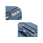 TRAVLR - Valise grande rigide légère de 28 po - Bleu corail-Pieds latéraux pour assurer la stabilité et la résistance aux chocs