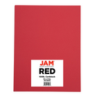 JAM Paper - Papier couverture cartonné recyclé Brite Hue lisse - 8-1/2 po x 11 po - 65 lb - rouge - 250 feuilles/rame-Rouge