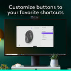 Logitech - Signature Plus M750 souris sans fil pour les mains de petite et moyenne taille - Graphite -Boutons latéraux personnalisables: personnalisez les boutons latéraux de la souris d'ordinateur avec Logitech Options+, disponible sous Windows et macOS, en fonction de vos raccourcis préférés, tels que Précédent/Suivant ou Copier/Coller