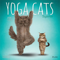 Plato - 2026 Yoga Chats Together Officiel Calendrier mural Suspendu Mensuel - 30,5 cm l x 61 cm H - Anglais-Photographie - Chaque mois, découvrez de superbes photographies ou œuvres d'art en couleur