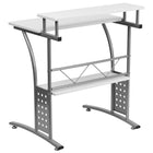Flash Furniture Bureau d'ordinateur Clifton blanc-Finition en stratifié blanc