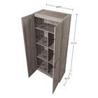 Manhattan Comfort - Placard de rangement moderne Hopkins à 7 étagères, 29,61 po - Gris-Comprend 7 grands compartiments à casiers