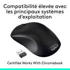 Logitech – Souris sans fil M310, noir-Connectivité sans fil 2,4 GHz évoluée qui minimise le temps de latence et fonctionne à une distance de jusqu'à 33 pi