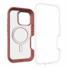 OtterBox - Coque Defender XT transparente pour iPhone 16 Pro - Rouge brique-Protection efficace sans compromis