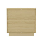 Manhattan Comfort - Lot de 2 tables de chevet modernes Payton 66 cm - Chêne naturel et or-Assemblage à domicile requis Tout le matériel inclus