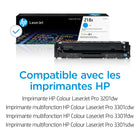 HP - Cartouche de toner LaserJet authentique 218X - Haut rendement - Cyan-Cette cartouche fonctionne avec : HP Colour LaserJet Pro 3201dw; HP Colour LaserJet Pro MFP 3301cdw, 3301fdw, 3301sdw